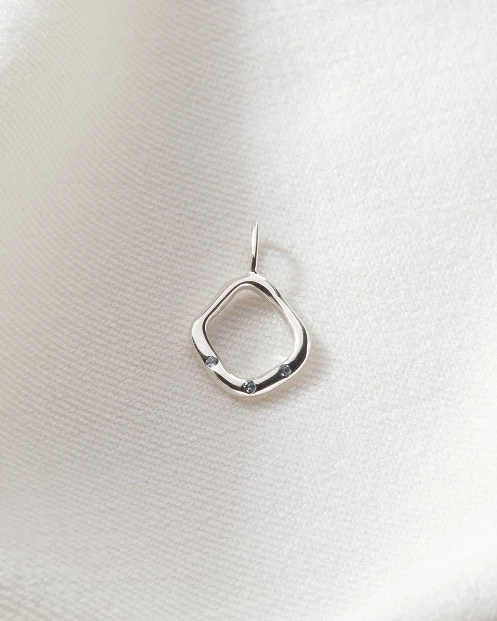 Aquamarine March Birthstone Organic Charm